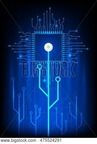Computer Processor Technology Vector Processor Vector Background Illustration