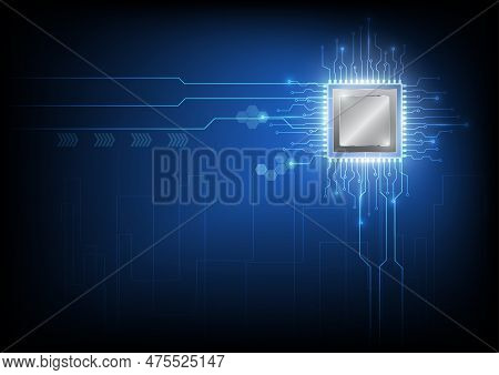 Computer Processor Technology Vector Background Illustration Design