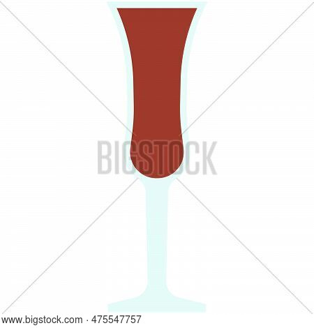 Cordial Glass Icon, Cocktail Glass Name Related Vector Illustration