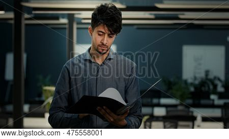 Frustrated Annoyed Indian Arabian Man Male Adult Businessman Auditor Office Accountant Work In Compa