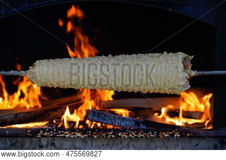 Sakotis Is A Polish Lithuanian Traditional Spit Cake. It Is A Cake Made Of Butter, Egg Whites And Yo