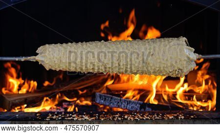 Sakotis Is A Polish Lithuanian Traditional Spit Cake. It Is A Cake Made Of Butter, Egg Whites And Yo