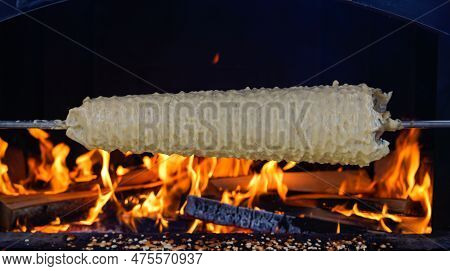 Sakotis Is A Polish Lithuanian Traditional Spit Cake. It Is A Cake Made Of Butter, Egg Whites And Yo