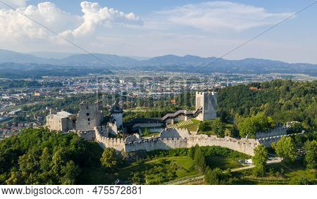 Celje Castle Is A Castle Ruin In Celje, Slovenia, Formerly The Seat Of The Counts Of Celje. It Stand
