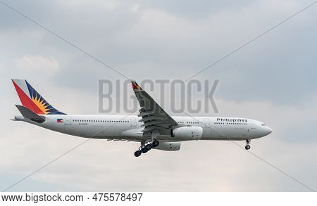 Manila, Philippines, February 20, 2017: Philippine Airlines Airbus A330 Rp-c8785 Landing In Manila I
