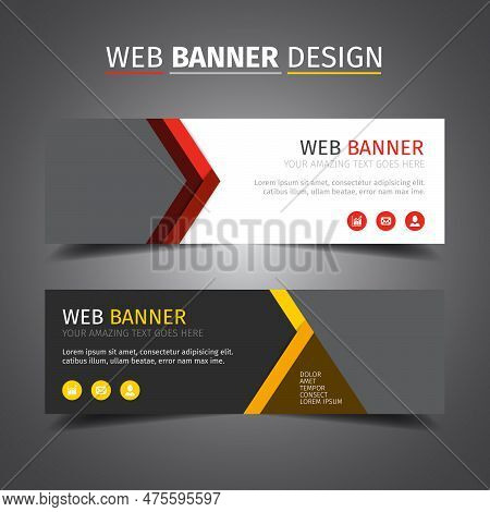Geometric Background Abstract Header Set