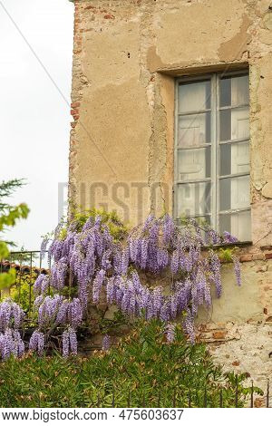 Exterior Of San Sebastiano Da Po Castle, Torino, Piemonte Region, Italy Surrounded By Nature With Be