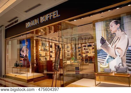 Kuala Lumpur, Malaysia - December 04, 2022: Braun Buffel Brand Retail Shop Logo Signboard On The Sto