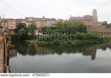 Panoramic View Of Cathedral Sainte-cécile In Albi, France
