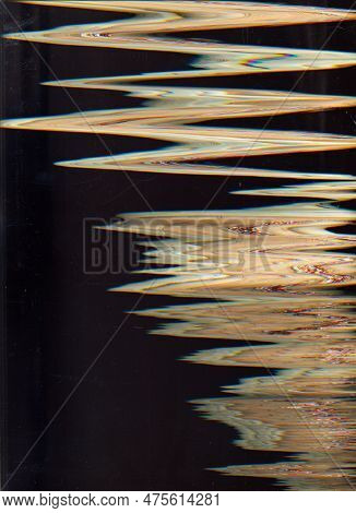 Glitch Texture. Distortion Overlay. Old Film Effect. Orange Color Artifacts Dust Scratches Noise On 