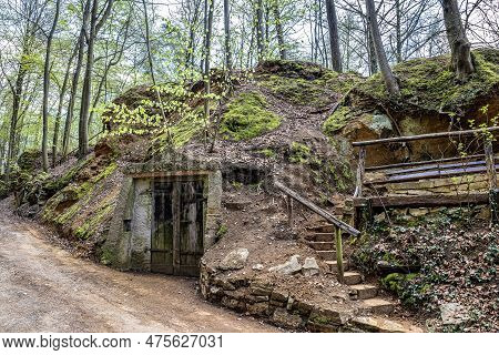 Old Beer Cellar At Pretzfeld In Franconian Switzerland, Bavaria In Germany