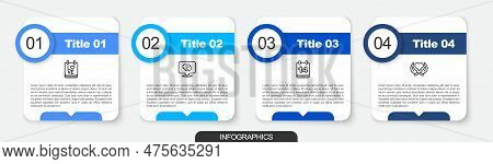 Set Line Calendar With February 14, Location Heart, And Heart In Hand. Business Infographic Template