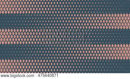 Boho Style Modern Half Tone Gradient Vector Gypsy Scale Striped Pattern Abstract Background. Contemp