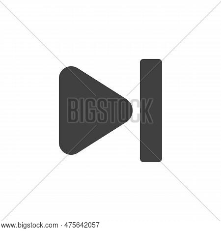 Skip Forward Button Vector Icon. Filled Flat Sign For Mobile Concept And Web Design. Next Media Butt
