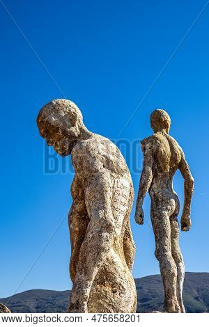 El Torno, Spain - Oct 13, 2022: Mirador De La Memoria, El Torno, Caceres, Spain. Monument In Memory 
