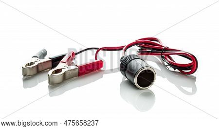 12 Volt Battery Terminal Clip-on Cigar Cigarette Lighter Power Socket Adapter Plug Car Boat Van For 