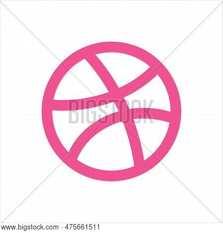 Vinnytsia, Ukraine - May 1, 2023. Dribbble Logo Illustration. Popular Social Media Icon. Basketball 