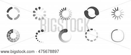 Download Sign Set. Load Icons Set. Load System. Data Load. Loading Bar. Froze Computer. Vector Stock