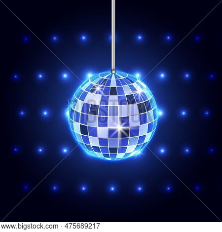 Disco Ball Vector Lighting Equipment Background Shine
