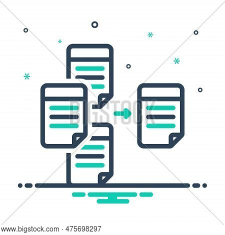 Mix Icon For Briefly Shortly Succinctly Summarily Summary Jotting Brevity Summarization Abbreviation