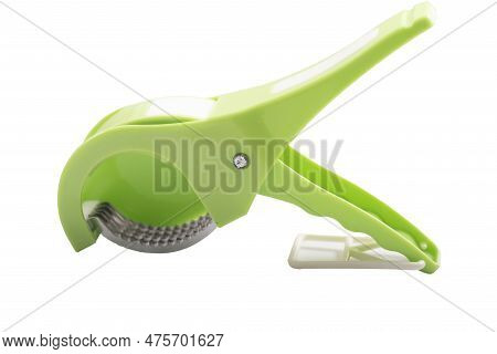 Salad Scissors With Multiple Blades On A White Background.