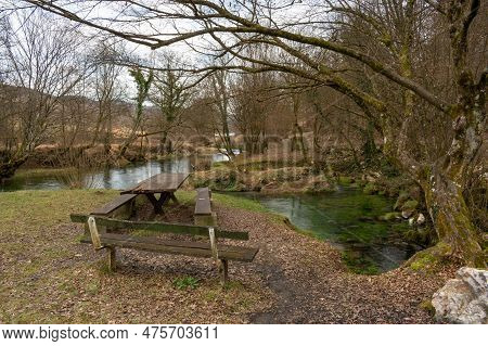 Source Of Krupa River In Krupa Na Vrbasu, Clear Water