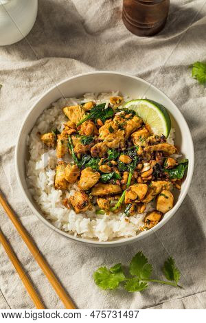 Asian Ginger Peanut Chicken And Rice