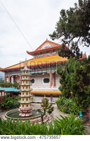 Buddhist Temple Of Supreme Bliss  Kek Lok Si. One Of Popular Tourist Attractions In The Remote Area 