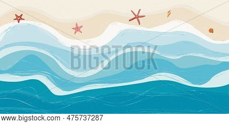 Vector Illustration Of A Summer Day For The Background Of Summer Time And Summer Vibes, The Backgrou