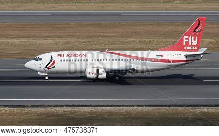 Istanbul, Turkiye - August 06, 2022: Flyjordan Boeing 737-33v (29342) Landing To Istanbul Internatio