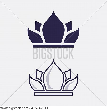 Crown Logo And Queen, King Logo Designtemplate Vector Illustration