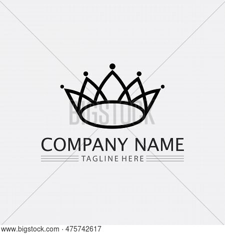 Crown Logo And Queen, King Logo Designtemplate Vector Illustration