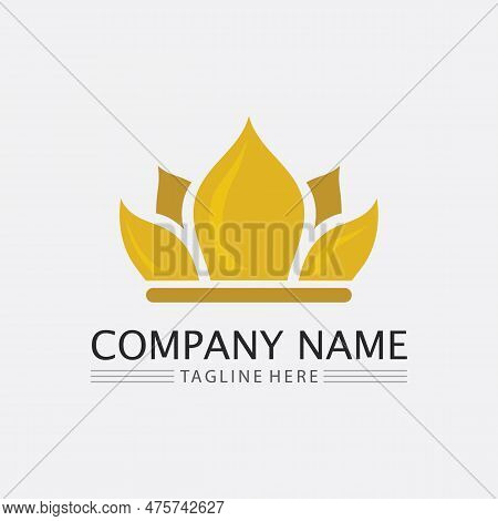 Crown Logo And Queen, King Logo Designtemplate Vector Illustration