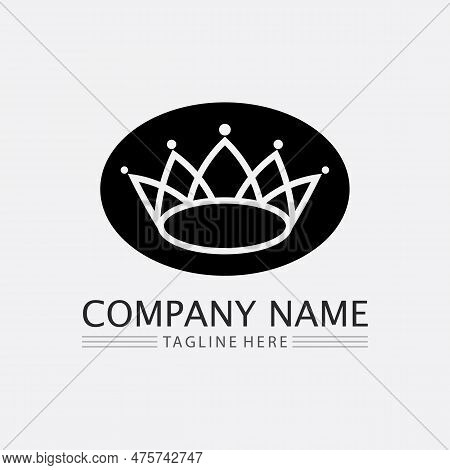 Crown Logo And Queen, King Logo Designtemplate Vector Illustration