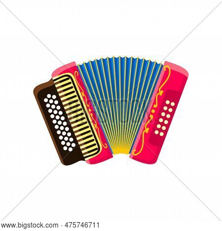 Barranquilla Carnival Holiday Accordion Musical Instrument. Barranquilla Traditional Festival Accord