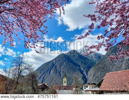 A Beautiful Spring Picture Of Zams, Austria