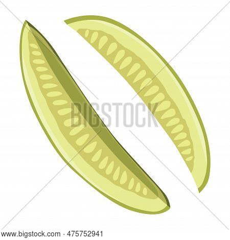 Homemade Pickled Cucumber. Clip-art Of Marinated Food For Packaging, Label, Menu, Signboard Or Showc