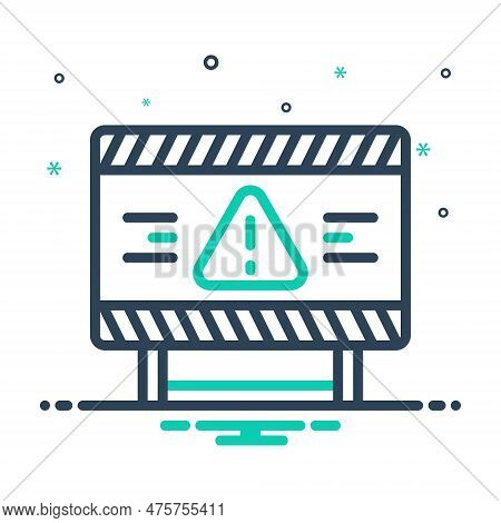 Mix Icon For Warning Alert Caution Sign Hazard Risk Careful Attention Exclamation Notice