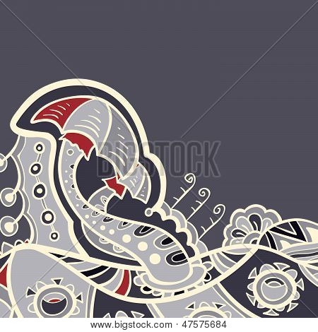 Abstract mushrooms background