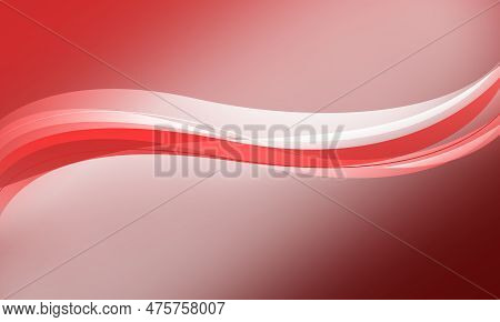 Red Lines Wave Curve With Soft Gradient Abstract Background