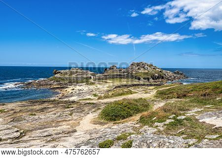 Celtic Castro De Barona, The Best Preserved Of All Galician Iron Age Forts Known As Castros. Porto D
