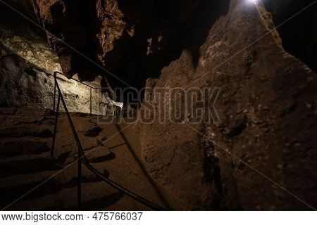 Krychtaleva Cave Indoor, Ternopil Region, Ukraine. Caves