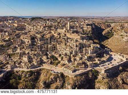 Aerial View Of Matera On Italy
