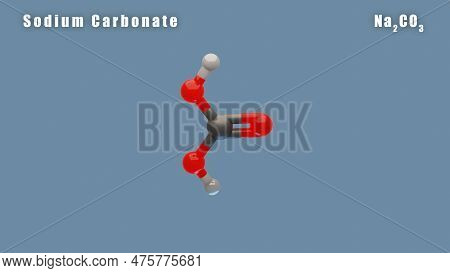 Sodium Carbonate Of Na2co3 3d Conformer. Food Additive E500