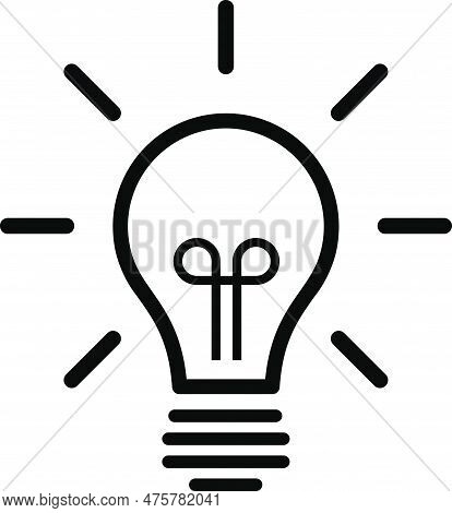 Linear bulb icon as a concept of idea generation, new vision and thinking