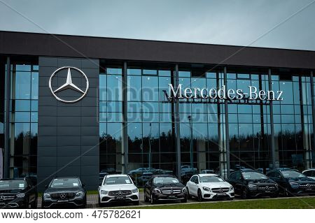 Wroclaw, Poland - April 4, 2023: Mercedes Amg Company Building.