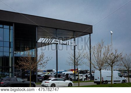 Wroclaw, Poland - April 4, 2023: Mercedes Amg Company Building.
