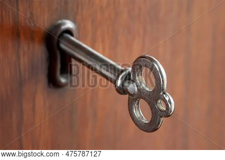 Old Key. Old Key In The Keyhole. Key For The Lock. Small Depth Of Field. Selective Soft Focus
