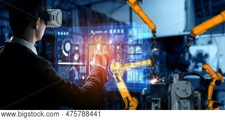 Advanced Robot Arm System For Digital Industry And Factory Robotic Technology . Automation Manufactu
