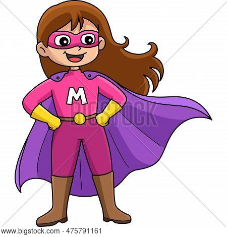 This Cartoon Clipart Shows A Mothers Day Supermom Illustration.